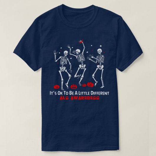 T-shirt ALS Conscience Il Est Ok D'Être Un Peu Différent D (Design devant)