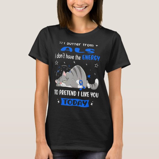 T-shirt Als Warrior Je Souffre De Als (Devant)