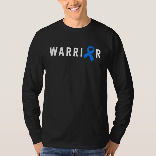 T-shirt ALS Warrior Men Dad Father Lou Gehrigs Blue Ribbon (Devant)