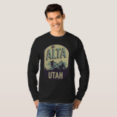 T-shirt Alta Utah Ski Mountains Skier Winter Outdoors (Devant entier)