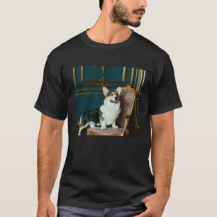 T-shirt Altesse Royale Portrait de Corgi Chiens Royaume-Un