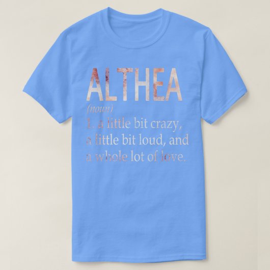 T-shirt Althea Fille Nom Définition (Design devant)