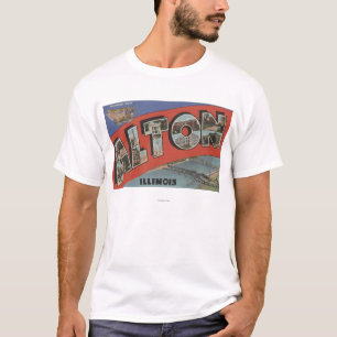 T-shirt Alton, lettre ScenesAlton, IL d'IllinoisLarge