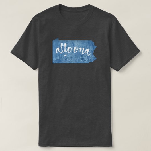 T-shirt Altoona Pennsylvania Wood Grain (Design devant)
