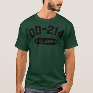 T-shirt Alumni DD-214 En Vétéran militaire noir des Éta