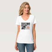 T-shirt "Always Keep Smiling" Groovy 70s Font (Devant entier)