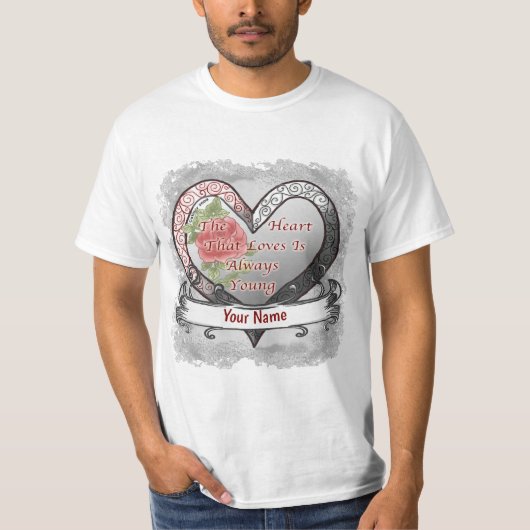 T-shirt Always Young Silver Heart (Devant)