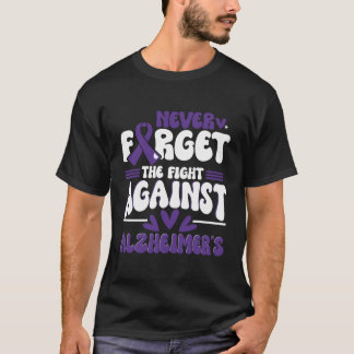 T-shirt Alzheimer Conception des lésions cérébrales Violet