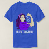 T-shirt Alzheimer Maladie Guerrier Indestructible (Design devant)