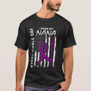 T-shirt Alzheimers Awareness Nana American Flag 4 juillet