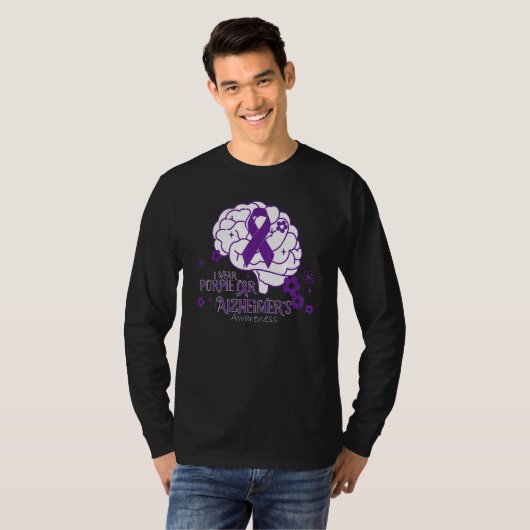 T-shirt Alzheimer's Awareness Purple Ribbon (Devant entier)