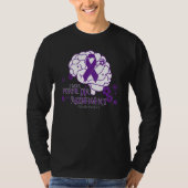 T-shirt Alzheimer's Awareness Purple Ribbon (Devant)