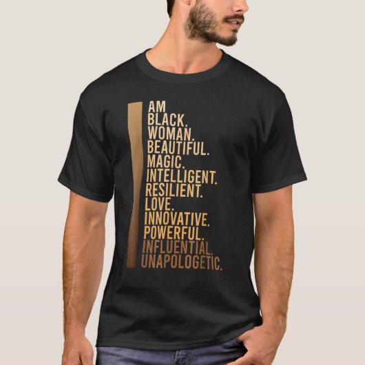 T-shirt Am Black Woman Black History Month Educated Black  (Devant)