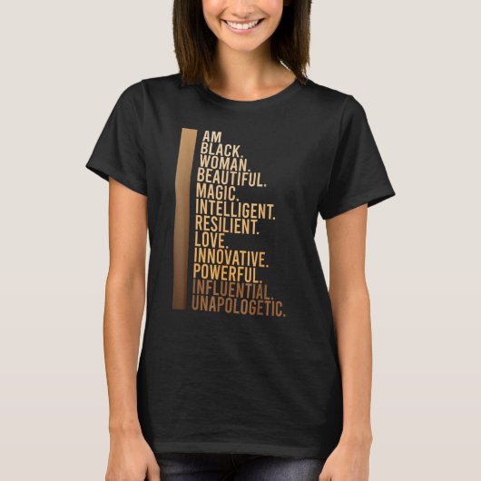 T-shirt Am Black Woman Black History Month Educated Black  (Devant)