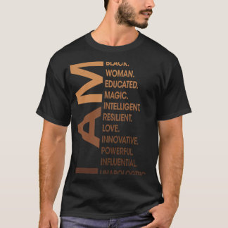 T-shirt Am Black Woman Unapologétiquement Black History Mo
