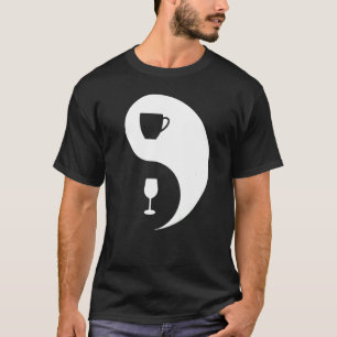 T-shirt AM Coffee PM Win Yin et Yang