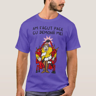 T-shirt Am faciale pace cu demi mei