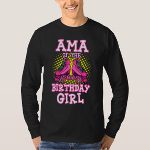 T-shirt Ama De L'Anniversaire Fille Roller Patins Annivers
