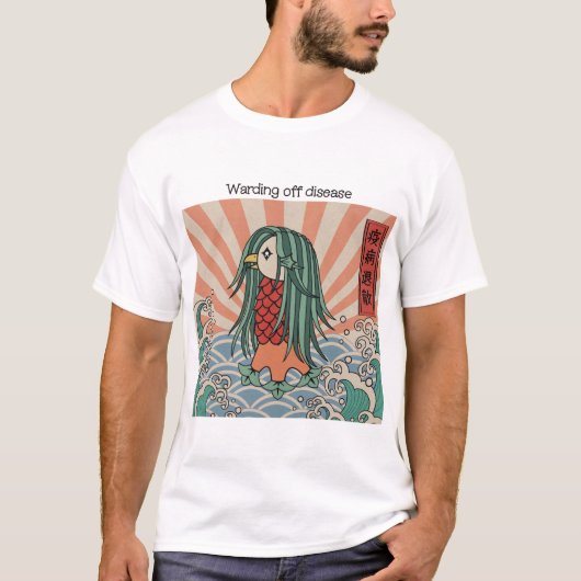 T-shirt Amabie-Warding off disease (Devant)