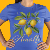 T-shirt Amalfi Coast Lemon Branch Élégant italien