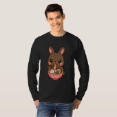 T-shirt Amami Rabbit Eating Ramen Noodles Kawaii Cute Funn (Devant entier)