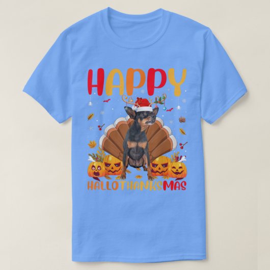 T-shirt Amant Chien amusant Happy Miniature Pinscher Chien (Design devant)