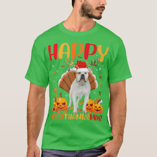 T-shirt Amant chien drôle Happy American Bulldog HelloThan