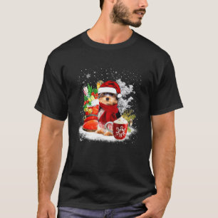 T-shirt Amant chiot Yorkshire Terrier Ligh de Noël