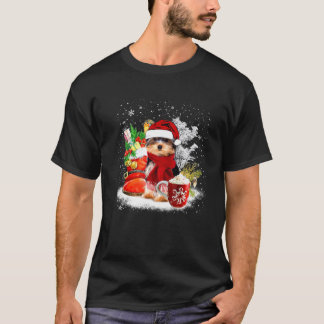 T-shirt Amant chiot Yorkshire Terrier Ligh de Noël