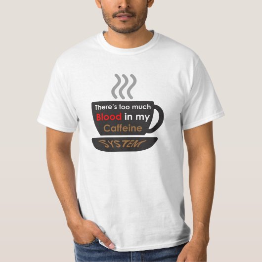 T-shirt Amant de caféine (Devant)