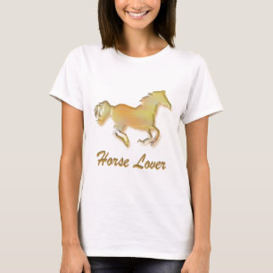 T-shirt Amant de cheval en or