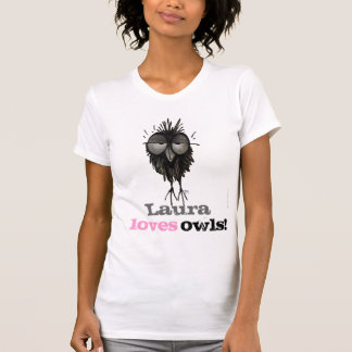 T-shirt Amant drôle fait sur commande de hibou - hiboux