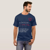 T-shirt Amant Geek Drôle Tandis que Vrai Je T'aime IT (Devant entier)