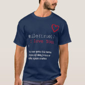 T-shirt Amant Geek Drôle Tandis que Vrai Je T'aime IT (Devant)