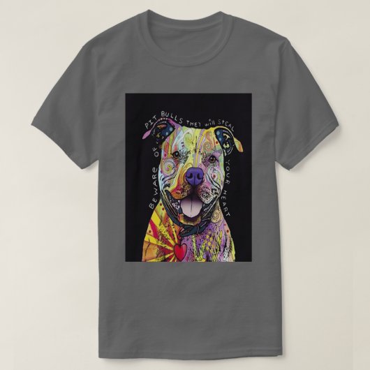 T-shirt Amant pitbulant coloré Pit Bulls (Design devant)