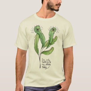 T-shirt Amant plante jeu de mots drôle introverti jardener