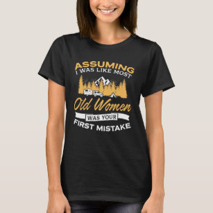 T-shirt Amants campants de dames âgées drôles