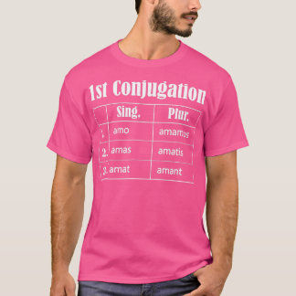 T-shirt Amare Conjugation Enseignant latin Langue