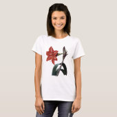 T-shirt Amaryllis barrée (Devant entier)