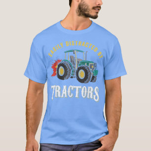 T-shirt Amateur d'agriculture de tracteur Easily Distrait 