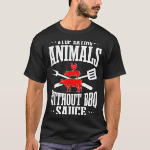 T-shirt Amateur de barbecue masculin grillant un chef de b