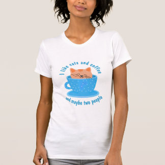 T-shirt amateur de café et de chats
