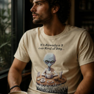 T-shirt amateur de café extraterrestre
