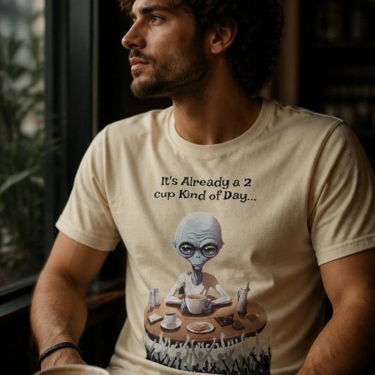 T-shirt amateur de café extraterrestre