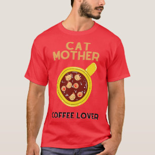 T-shirt Amateur de caffe mère de chat