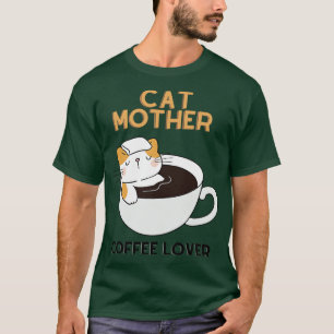 T-shirt Amateur de caffe mère de chat 7