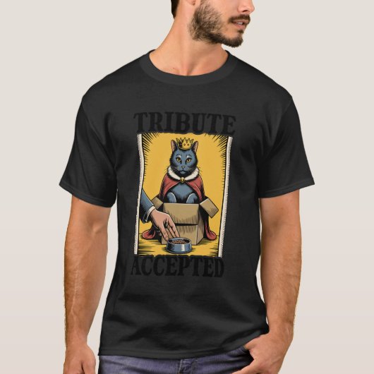 T-shirt Amateur de chat accepté Chat dans une boîte Drôle (Devant)