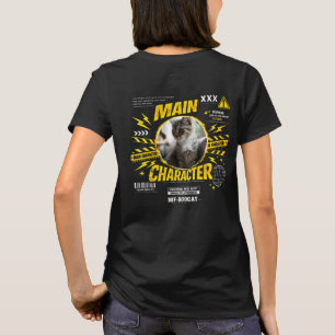 T-shirt Amateur de chat personnage principal personnalisé