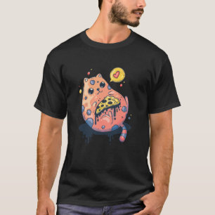 T-shirt Amateur de chat pizza drôle mignon art culinaire