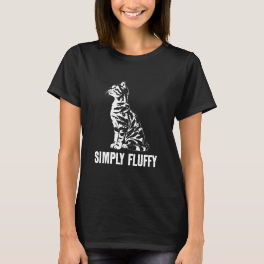 T-shirt Amateur de chat simplement duveteux (Devant)